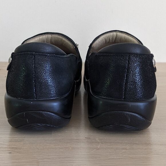 Alegria Keli Black Sparkle Leather Clogs 37 - Picture 7 of 10